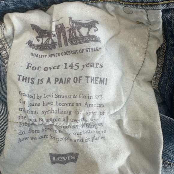 Levi's 513 Slim Straight Jeans Size 36x30 Men's Dark Wash - Picture 9 of 9